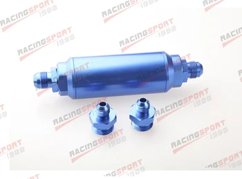 

8AN AN-8 AN8 Blue Anodized Billet Fuel Filter 40 Micron