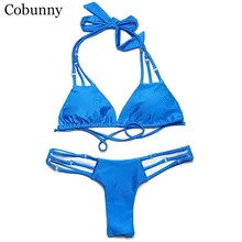 COBUNNY 2017 Холтер бикини установить push up купальники стринги купальник съемный обивка бразильское бикини купальники xs-2xl PA005