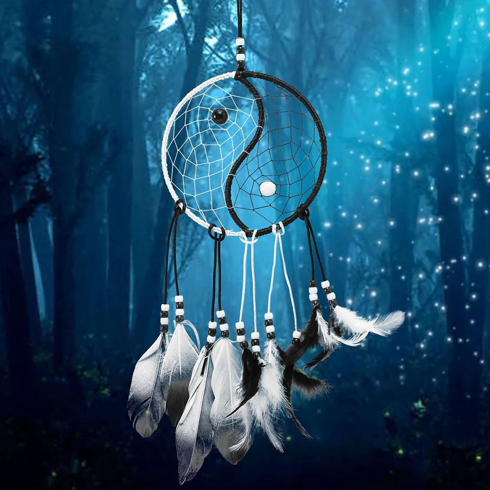 Buy Yin Yang Dream catcher home decor white and black