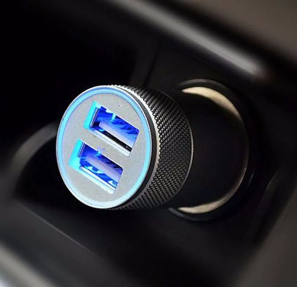 

Mini Dual USB Dual Port 12v Universal Car Cigarette Lighter Socket Charger Adapter Plug Fast Charging Car Cigarette Lighter Sock