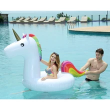 175*120cm Unicorn Swimming Float Inflatable Flamingo Float Unicorn Pool Float Tube Raft Kid Swimming Ring Summer Water