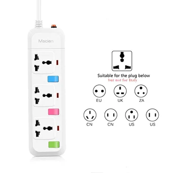 

Extension Lead Power Socket Power Strip Individual Switched Overload Protection Universal Socket With Indicator Light UK Plug