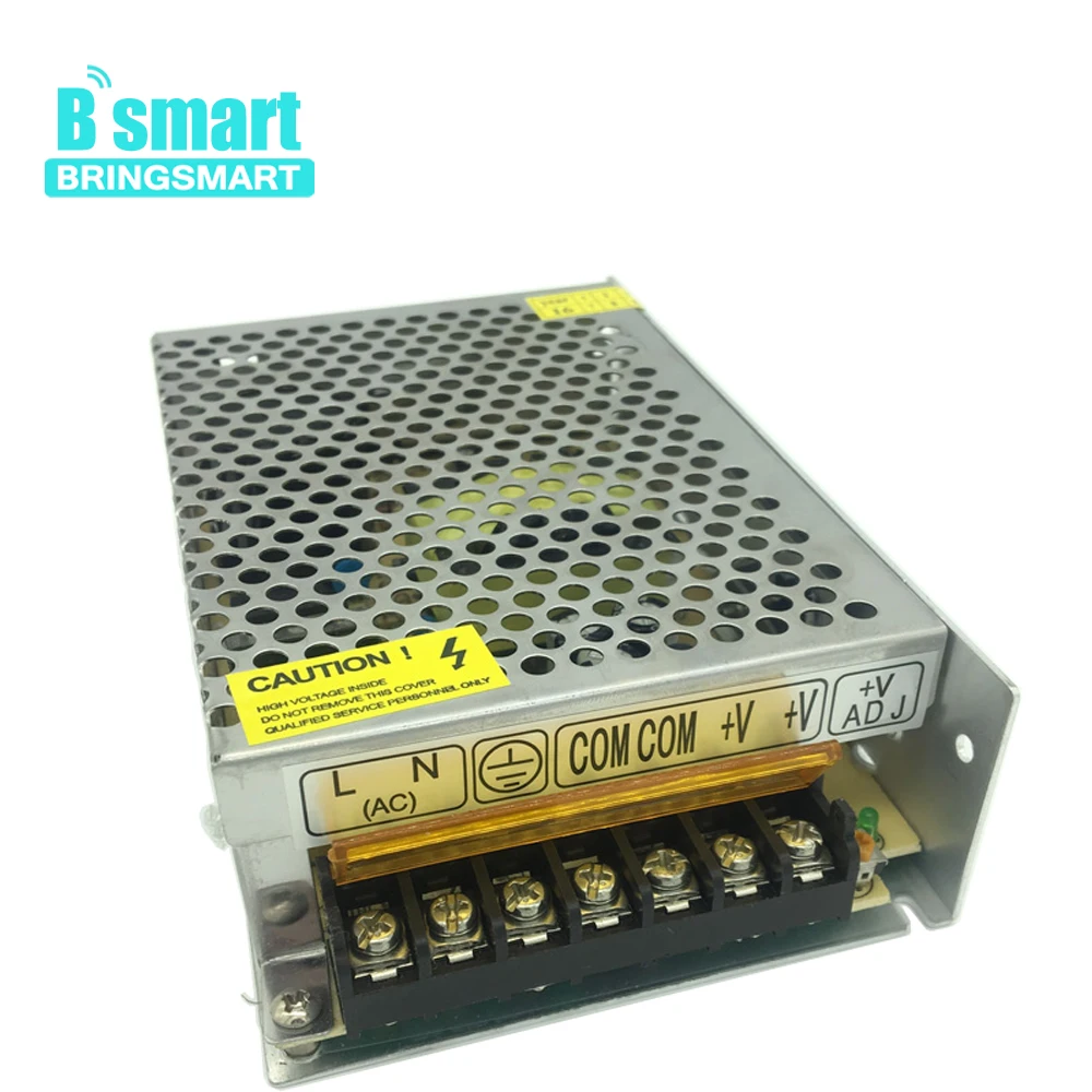 Bringsmart 12V 10A DC источник питания 220V AC в DC 12V трансформатор адаптер питания 10A 2 провода выход