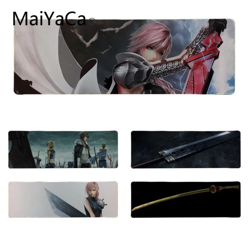 

MaiYaCa Vintage Cool Final Fantasy Sword Silicone Pad to Mouse Game Size for 30*80cm/11.8*31.5inch Small Mousemat