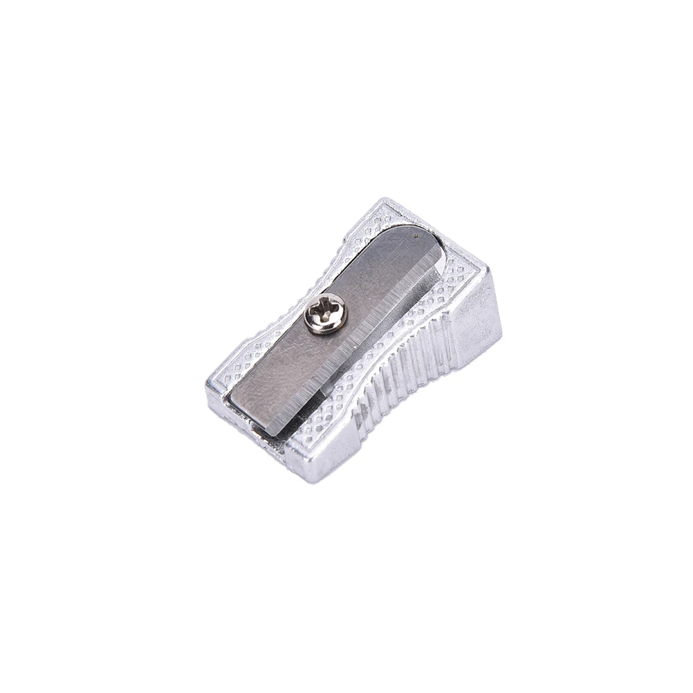 

5pcs 1Hole Silver Metal Single Hole Graphite Pencil Sharpener For Students Writing Painting Pencil Size:1.5cm x 2.5cm x 1cm