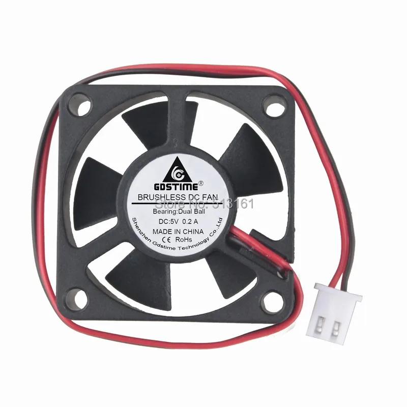 

Gdstime Mini 5V DC Brushless Cooling Fan 35mm 35x35x10mm 3510 2Pin Ball Bearing Cooler