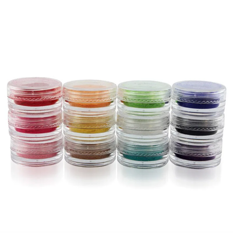 12PCS Decorate Velvet Fiber Nail Polish Professional Nail Art Cosmetics Varnish Nail Enamel JIU55