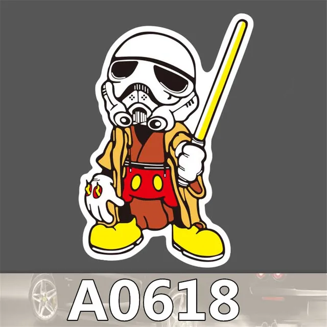 fashion cool star wars tide brand scratch stickers pvc waterproof