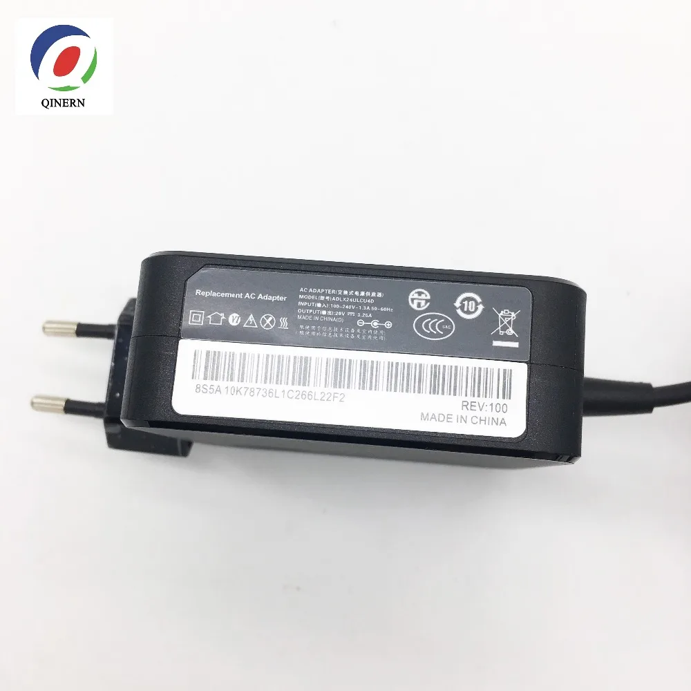 QINERN EU 20V 3.25A 65W 4,0*1,7mm адаптер переменного тока для ноутбука lenovo IdeaPad100-15 B50-10 YOGA 510-14 310-14 710-13 зарядное устройство для ноутбука