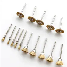 30 шт./компл. 6/15/25 мм латунь Провода Кисточки полировки Колёса комплект для инструмент Dremel