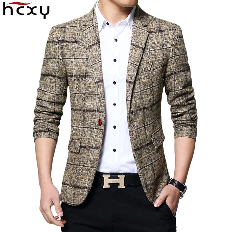 HCXY 2019 nueva llegada ropa de marca chaqueta de los hombres traje de  chaqueta a cuadros chaqueta de los hombres de moda de hombre chaquetas  Casual de los hombres tamaño M 5XL|casual