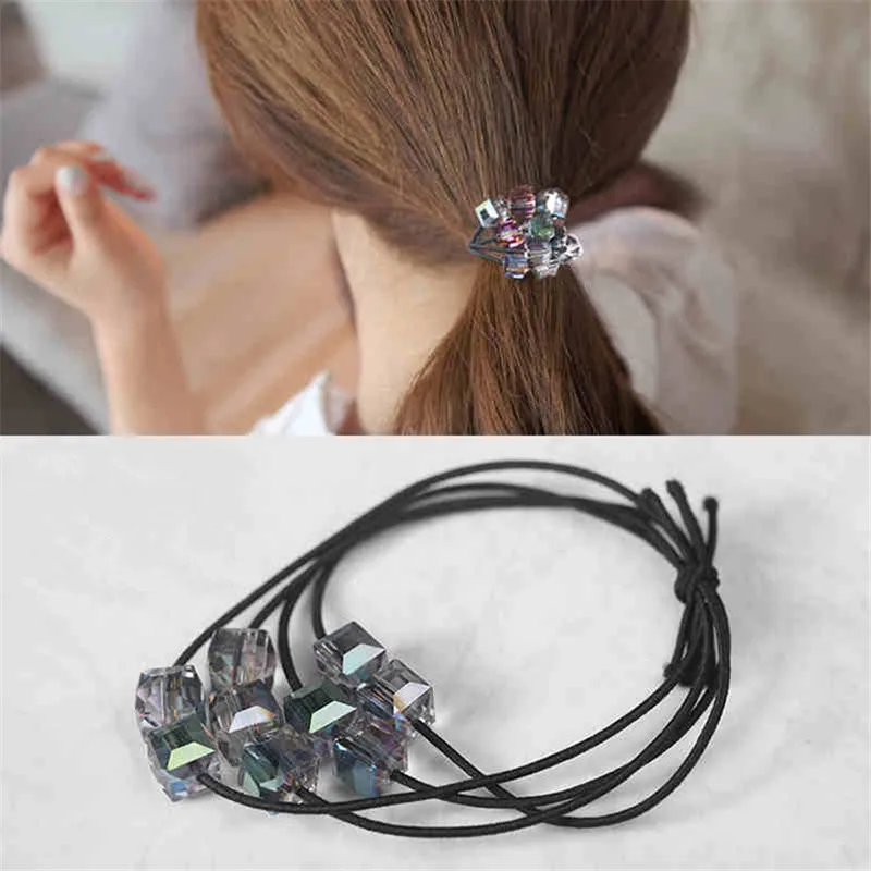 Fashion Crystal Rhinestone Beads Elastic Hair Bands Hair Accessories