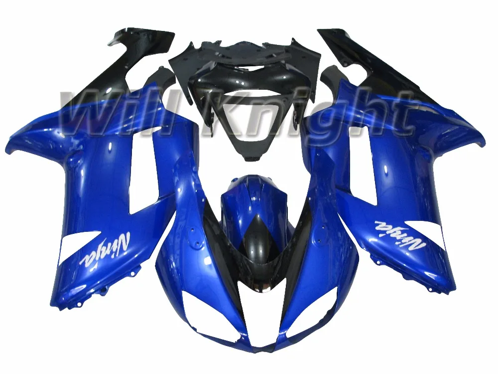 Обтекателя Комплект для Kawasaki Ninja ZX-6R 2007 2008 ZX6R 07 08 Синий Черный | Автомобили и