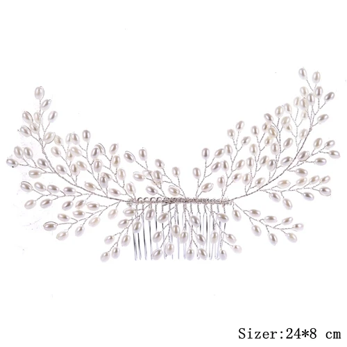 Bridal Pearl Hair Comb Wedding Accessories Rhinestone Flower Wedding Hair Comb Jewelry Wedding Hair Ornaments Bridal Headdress FS114