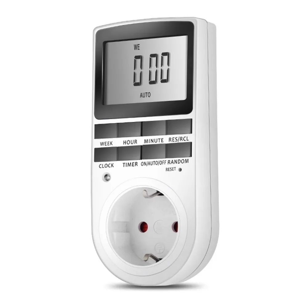 Goedkoop Digitale Lcd scherm Plug in Programmeerbare Timer Schakelaar Socket Uur Minuut Week Tijd Instellen Home Security Systeem Controle