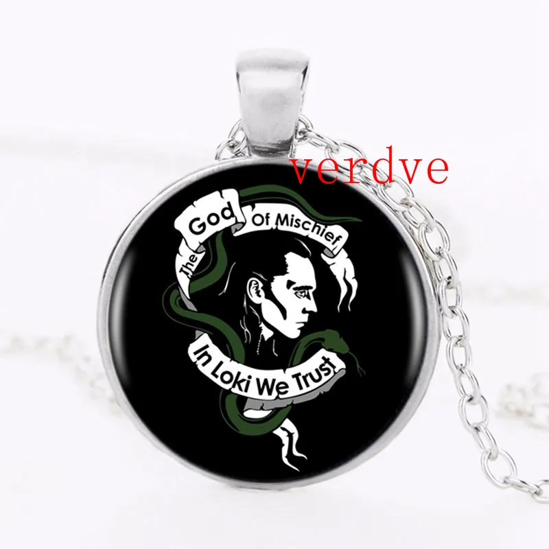 

1pcs/lot 2017 Fashion Loki God Of Mischief Logo Pendant Necklace Art Handmade Resin Black Chain Necklace Women Jewelry