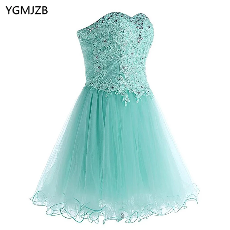 Buy Turquoise Cocktail Dresses 2018 A Line Strapless