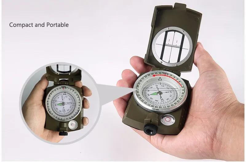 Eyeskey Водонепроницаемый Карманный военный армейский металлический Прицельный компас Клинометр походный Военный компас для кемпинга