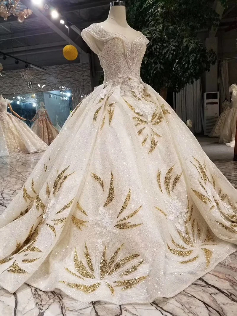 lss514 summer wedding dresses boho v-neck crystal cap sleeves floor length bridal dress gown ball gown vestido de noiva 2019 (4)