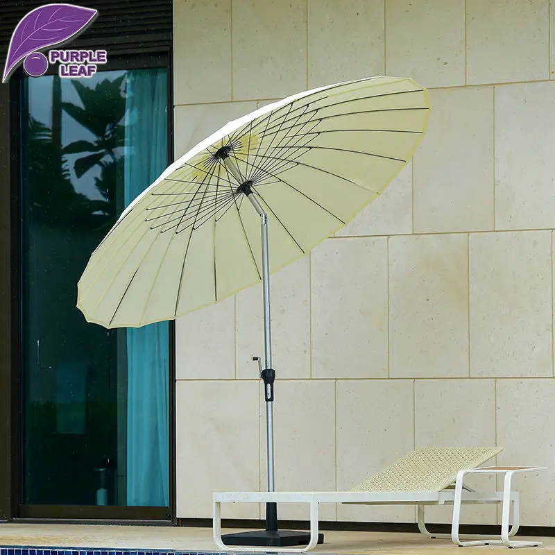 Patio 8 2 Ft Market Outdoor Aluminum Table Umbrella Cafe Beach Round with Push Button Tilt