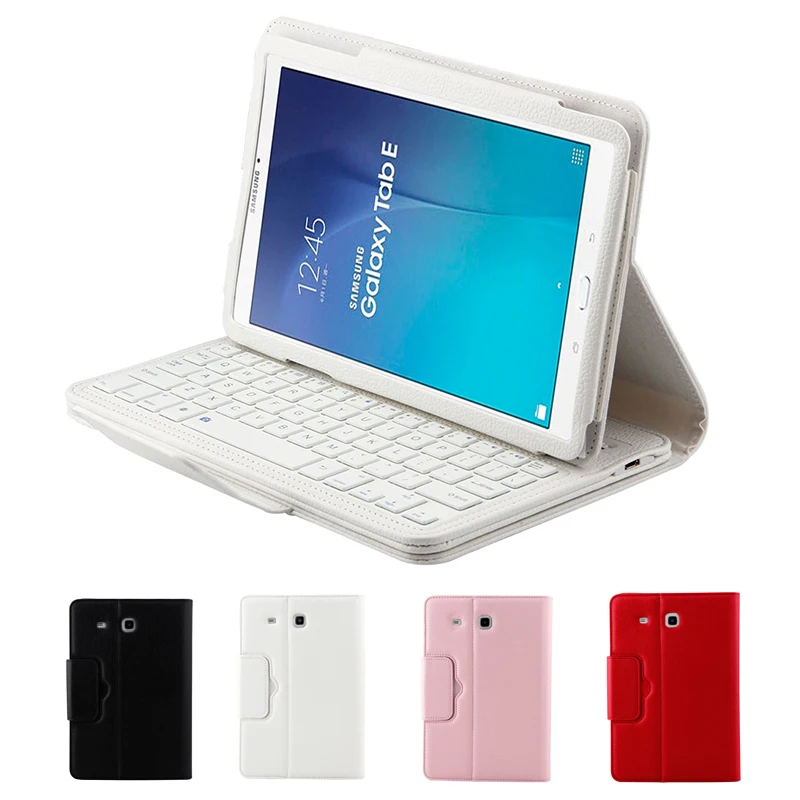 Для Samsung Galaxy Tab E 9 6 Умный Магнитный Съемный Bluetooth чехол для клавиатуры Folio PU кожаный