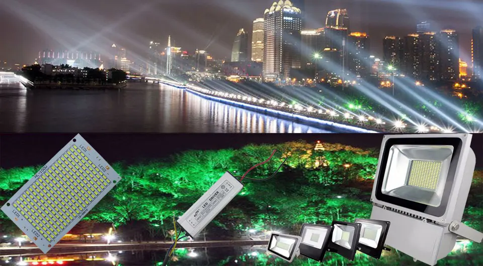 solar security light with motion sensor Full Power LED Driver Waterproof IP66 Aluminum Shell Floodlight Power supply For 10W 20W 30W 50W 60W 80W 100W Intergrated Chips solar powered security lights