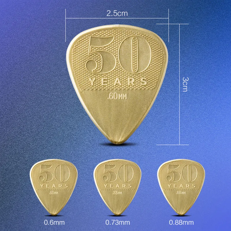 Dunlop 50th anniversary медиаторы для бас-гитары, акустические детали для классической электрогитары, аксессуары, нейлоновая ручка, медиаторы для гитары