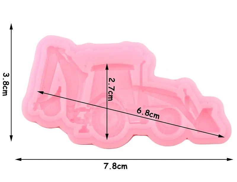 Excavator Silicone Mold 3D Car Fondant Molds Baby Birthday Cake Decorating Tools Cupcake Candy Clay Chocolate Gumpaste Moulds