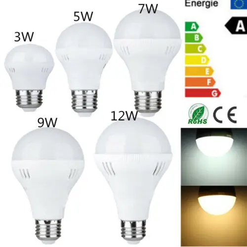 

US STOCK Smart Energy Saving E27 LED Bulb Light 3W 5W 7W 9W 12W Globe Lamp 220V