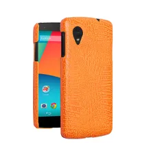 For LG Google Nexus 5 Case Crocodile Grain Hard PC+PU Leather Surface Back Cover Hard Case for LG Nexus 5 Nexus5 D820 D821 0 3mm ultrathin protective plastic back case for google nexus 5 translucent white