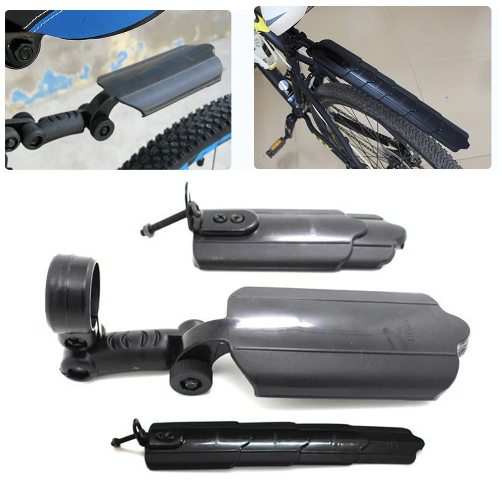 

New Universal Telescopic Folding Bike Bicycle Mudguards Scalable Plastic Bike Fenders Front & Rear Mountain Bike Mudguard Set