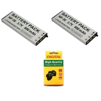 

Lot 2pcs 3.7V 950mAh NP-50 NP50 CNP-50 CNP50 Camera Battery for Casio EX-V3 EX-V7 EX-V8 EXV3 EXV7 EXV8 EX V3 V7 V8 SR