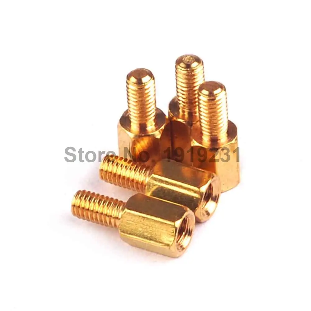 100PCS 6 6 copper pillars M3 6 mm high circuit board mounting posts
