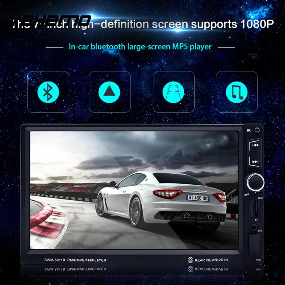 

Vehemo LED Screen MP5 Player TF Car MP5 Multi-Function Automobile Support 1080P Smart Audio Video Player