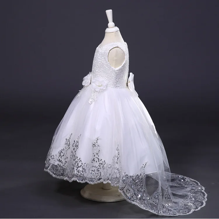 Figwit/платье для девочек-подростков с бантом и цветочным узором; свадебное вечернее платье; детское платье принцессы для маленьких девочек; сезон осень-зима; рождественское платье