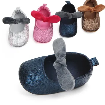 

Toddler Baby Girl Soft Plush Princess Shoes cute Bow shoes Infant Prewalker New Born Baby Shoes for girls