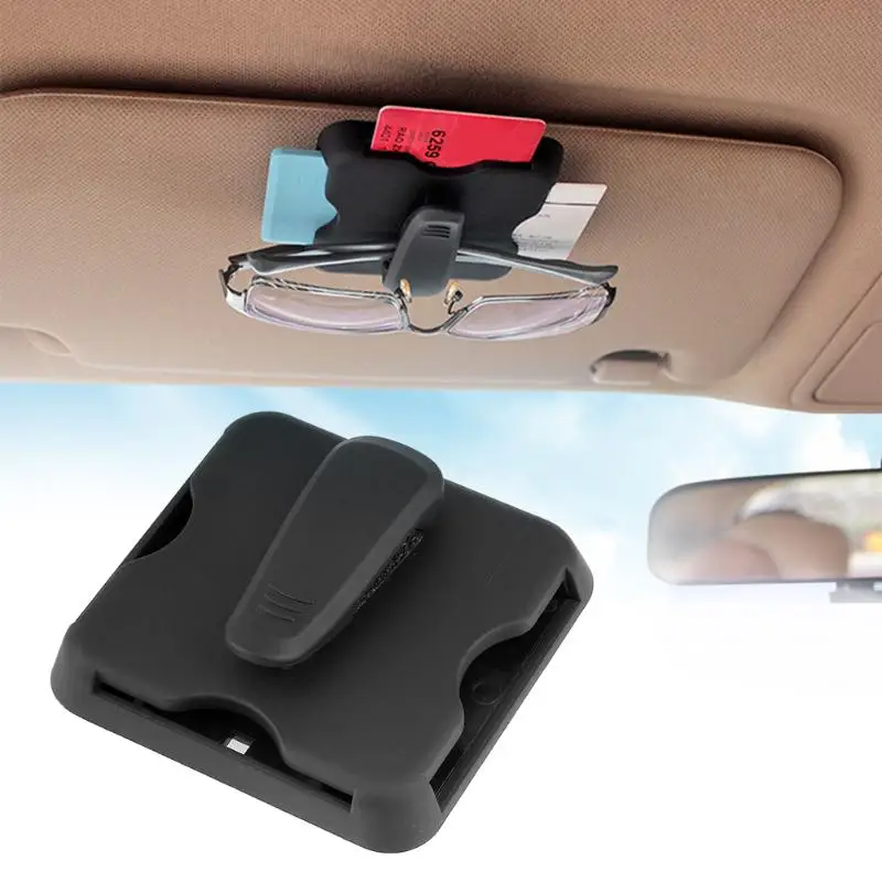 Multi function Car Sun Visor Sunshade Card Organizer Storage Credit Card Sunglass Clip Auto