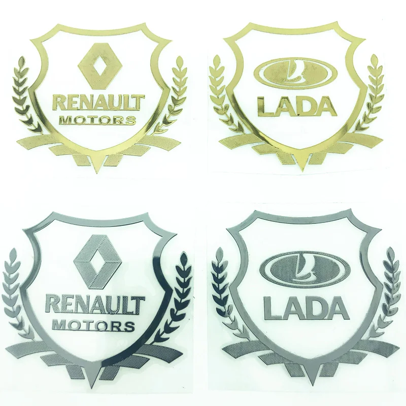 

2pcs 3D Metal Car Sticker Emblem Badge case for Renault Lada Opel BMW Toyota Mercedes Benz Hyundai Honda Alfa Romeo car Styling