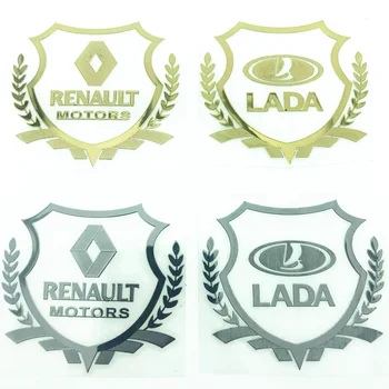 

2pcs 3D Metal Car Sticker Emblem Badge case for Renault Lada Opel BMW Toyota Mercedes Benz Hyundai Honda Alfa Romeo car Styling