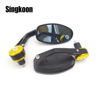 

22mm Universal Motorcycle Accessories Mirrors Rearview Side Bar End Mirrors FOR Yamaha er6f ER6N mt 125 xjr 1300 bmw f650gs