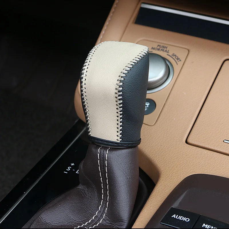 

lsrtw2017 fiber leather car gear post cover for lexus rx270 rx350 rx450h 2012 2013 2014 2015