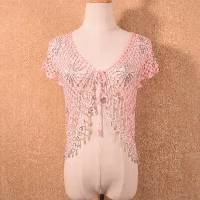 price reduction  15 Colors Summer Women Perspective Embroidery Shawl European Style Lace Jackets Fashion Female Shor