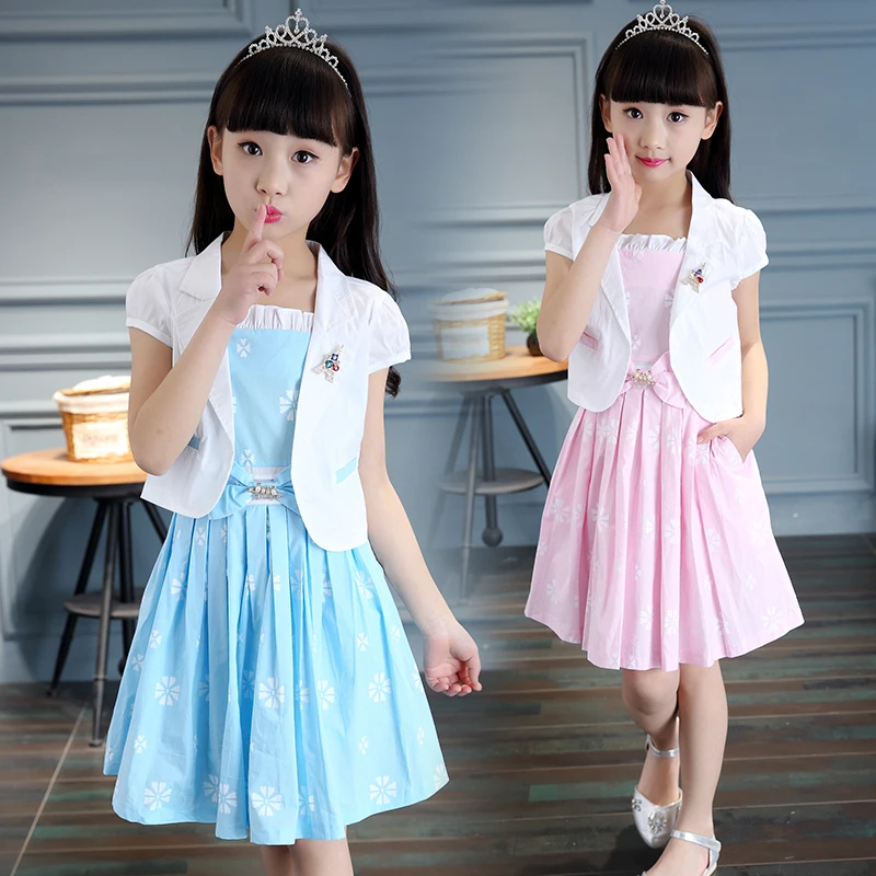 

Children's clothing girls shawls dress 2018 new summer children's dress children children girls short-sleeved princess dress