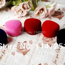 Высокое качество 24 шт./лот в форме сердца Бархатная коробочка для кольца Подарочная коробка разные цвета в произвольном порядке ювелирные кольца и шпильки серьги упаковочные коробки
