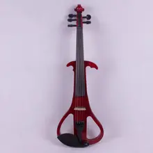 Красный 5 струн 4/4 электрическая скрипка бесшумный звукосниматель тонкий тон твердый дерево 3# товар цвет можно выбрать цвет