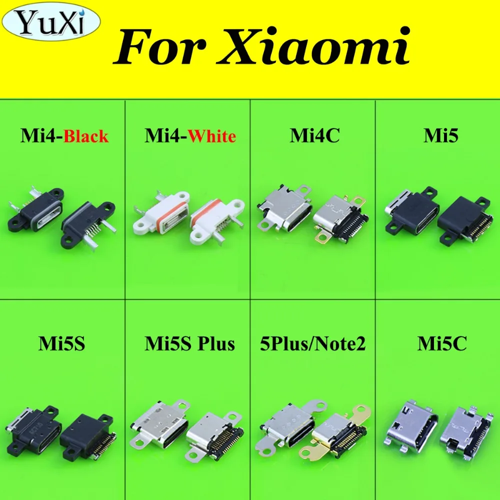 

YuXi Micro USB jack socket connector charging port For Xiaomi mi 4 4C 5 5S 5SPlus 5Plus 5C 5X 6X 8 8se Note 2 3 Pro mipad 1 2