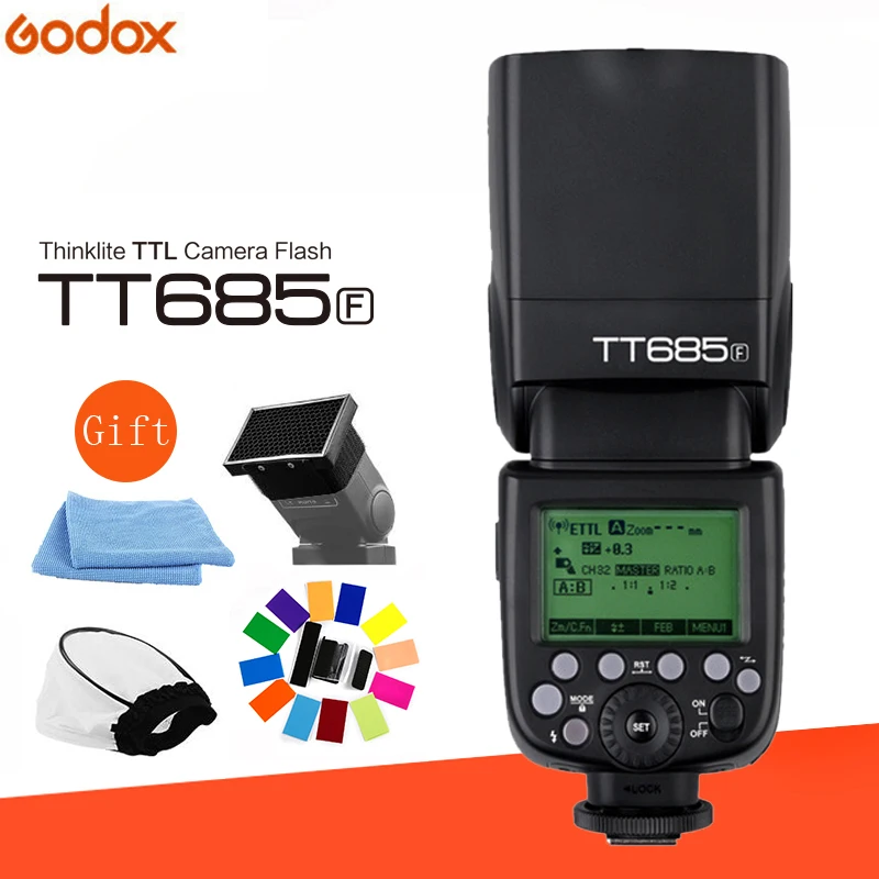 

Godox TT685F 2.4G HSS TTL GN60 Flash Speedlite+ X1T-F Trigger Transmitter Kit for Fuji X-Pro2/X-T20/X-T1/X-T2