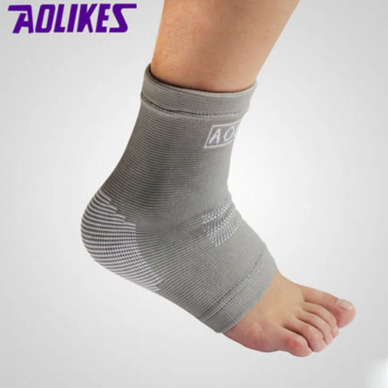 AOLIKES Спортивная поддержка лодыжки новейшая эластичная высокая защита спортивное оборудование для голеностопа безопасность бег баскетбол поддержка голеностопа - Цвет: Grey