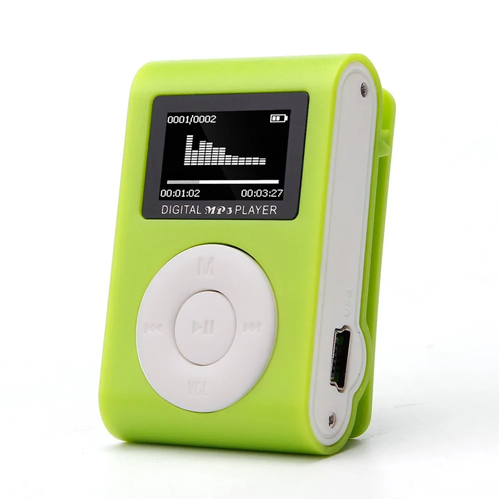 Новинка мини USB Клип MP3 плеер ЖК-экран Портативный MP3-Player Поддержка 32 ГБ Micro SD TF карта может использоваться в качестве кардридера# OR301