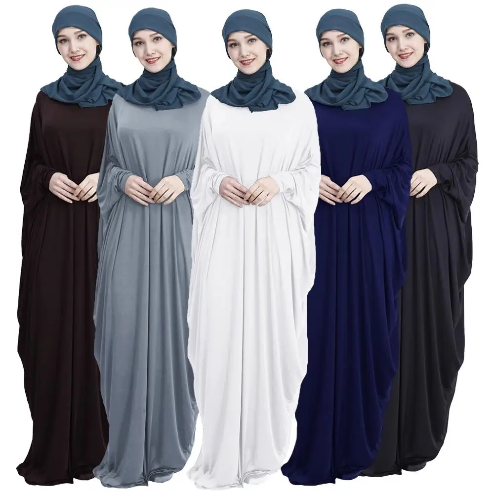 Muslim Batwing Sleeve Robe Women Dress Khimar Abaya Islam Maxi Kaftan ...